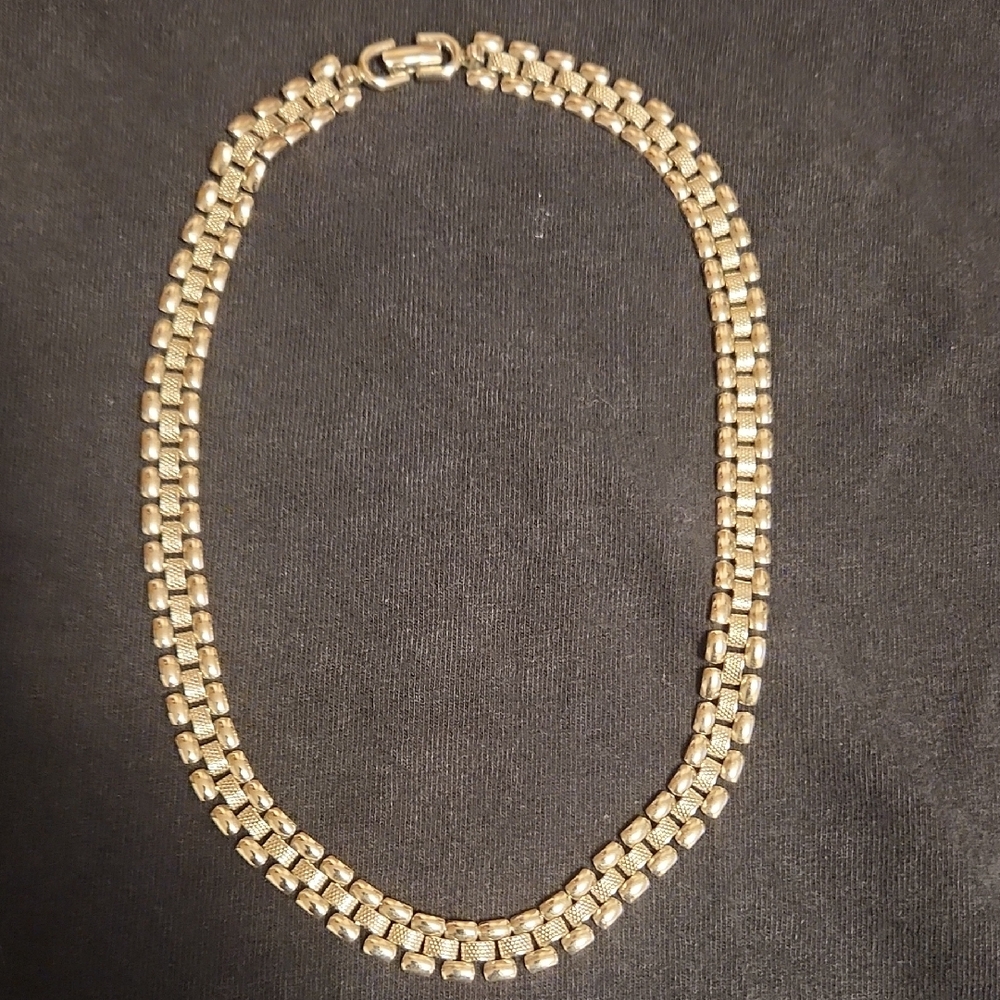 Monet Silver-Tone Link Chain Necklace